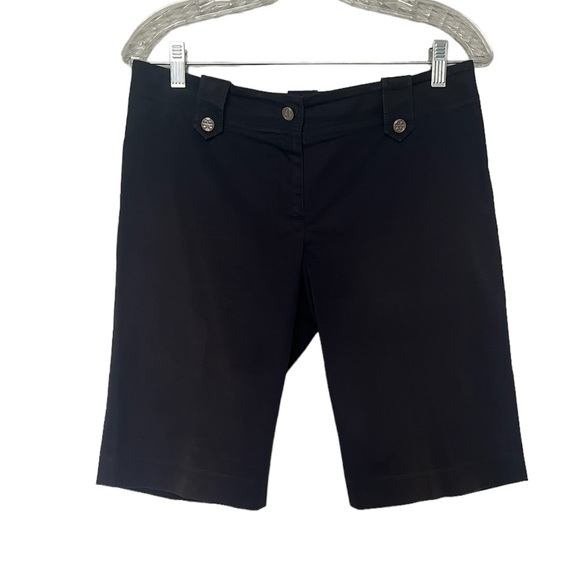 Tory Burch August Kinney Bermuda Navy Shorts Size 6‎ - Picture 1 of 9